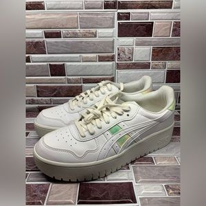 ASICS Japan S PF Womens Sz 11 White Oasis Platform Shoes Sneakers 1202A324 New